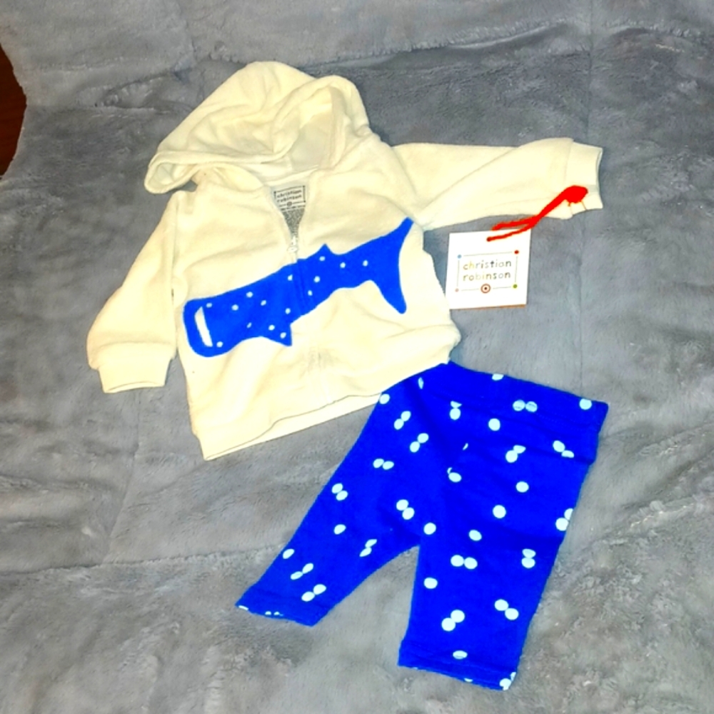 Christian Robinson Newborn Hoodie/ Pants  Set
